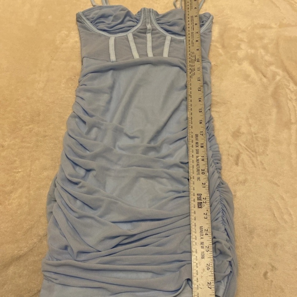 SHEIN Light Blue Spaghetti Strap Mini Bodycon  Dress - Picture 11 of 16